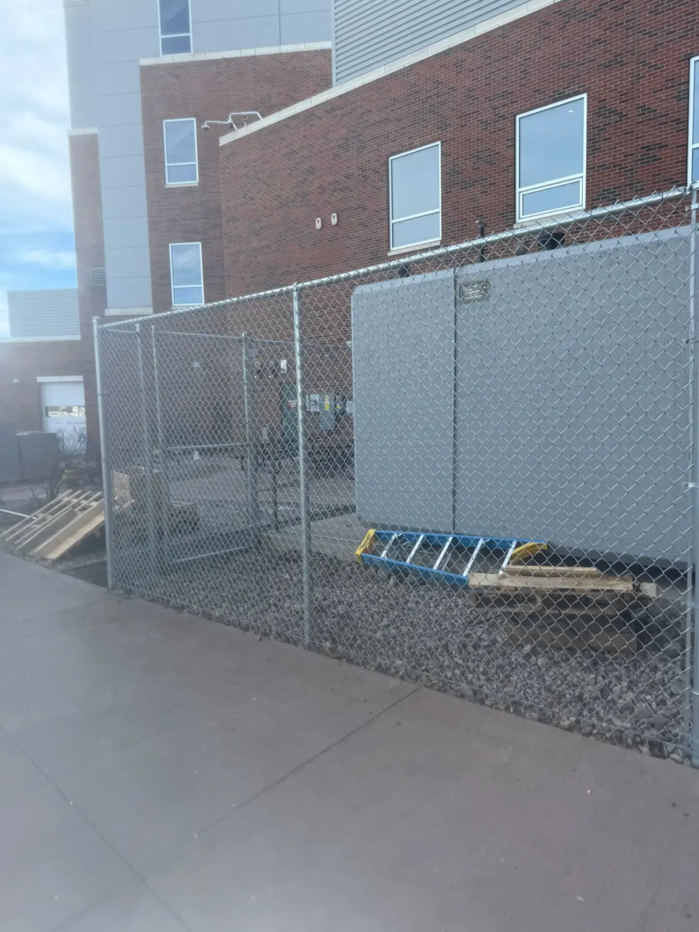 Chain link fence installation